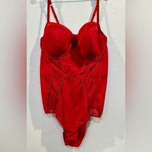Cacique Red Bodysuit